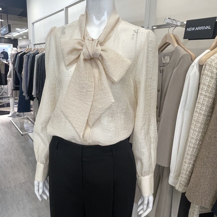 케이엘 KL 버룬 타이 텐셀 블라우스 2컬러 BL25pi3OO0