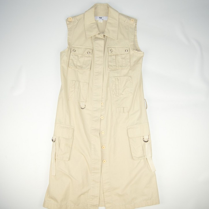 자바구제 174.오즈세컨 정품 더블랙 민소매남방자켓원피스여성