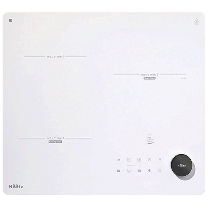 하츠 인덕션 3구 스마트휠 FULL EIC30N 블랙화이트 빌트인 전기레인지 쿡탑