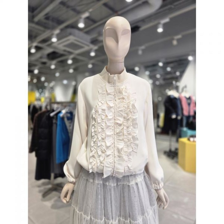 럭키슈에뜨 여성 프릴 포인트 점퍼 LYUAM26230IVX