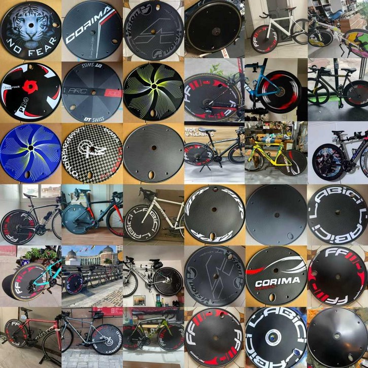 픽시 휠 커버 로드 자전거 휠셋 액세서리 바이크 세트 2개 전흑 흠집 디스크