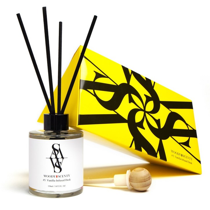 우디센티 프리미엄 천연 디퓨저 세트 디퓨저리드스틱우드볼, 1개, 150ml, 5. 바닐라로 물든 노을