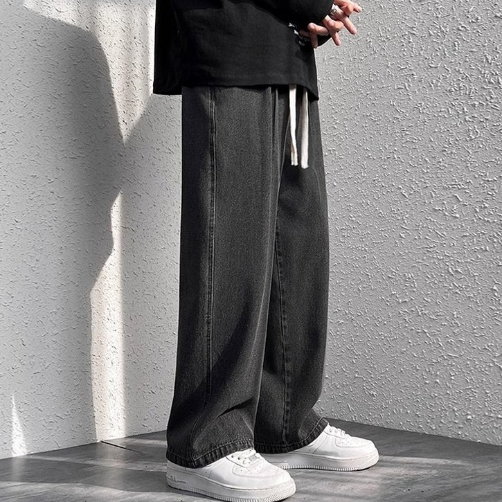 제이붐 남자 세미 와이드 밴딩 청바지