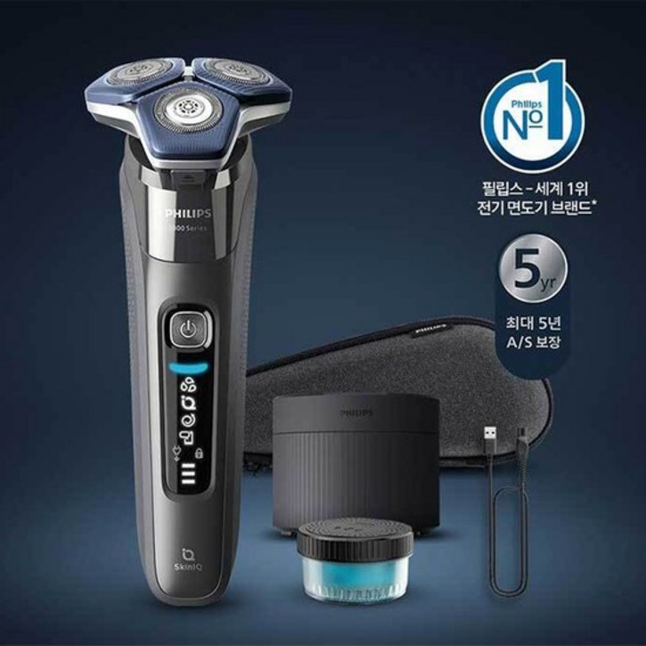 전기면도기 SkinIQ 7000 시리즈 S7882/75 페트롤블루