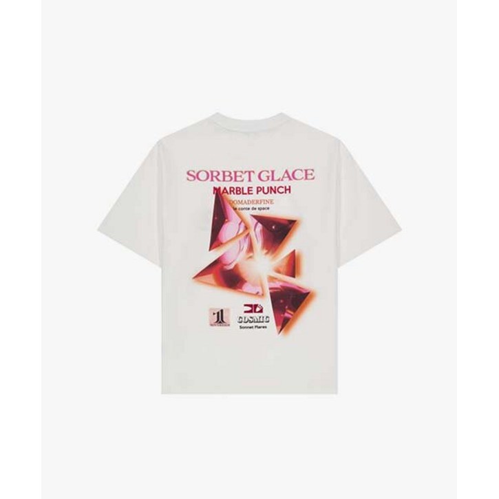 리버클래시 24SS 온라인단독  LKM42303아이보리 MARBLE PUNCH 아트웍 반팔 티셔츠