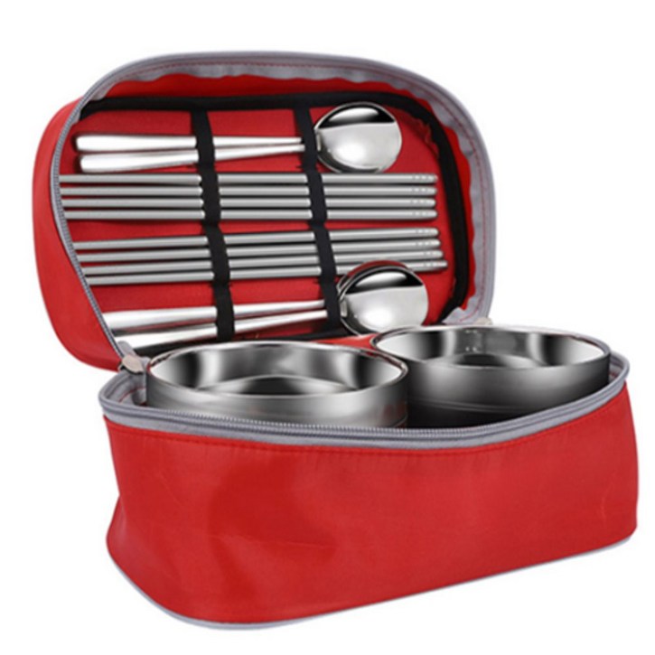 아즐라 캠핑식기세트4인 캠핑스텐그릇세트 캠핑용숟가락젓가락세트 캠핑용그릇세트 캠핑용그릇수저셋트 캠핑용수저세트4인용