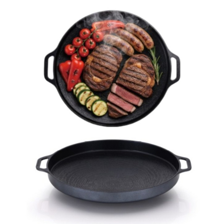 [인덕션 OK] 디앤빌 가정용 고기 불판 국내생산 초대형 그리들 팬+보관가방 38CM, 1개, 38cm