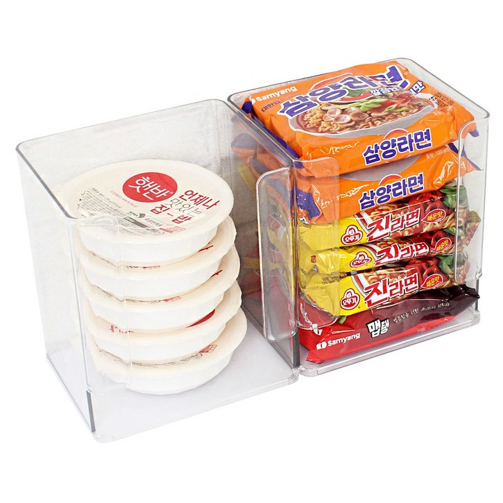 집앤 1+1 다용도 수납 라면정리함 펜트리 정리함 주방 수납