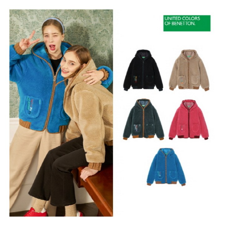 베네통스포츠  25FW 여성 FAUX FUR 패딩 자켓