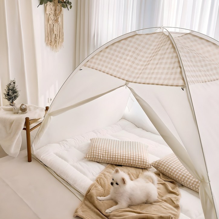 핫방 프리미엄 원터치 모던 난방텐트 2인용 + 보관가방