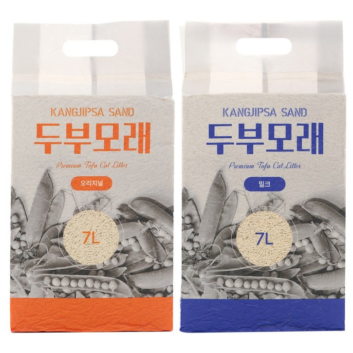 본사직영당일출고강집사 샌드 두부모래 가는입자 고양이모래, 7L, 6팩, 오리지널