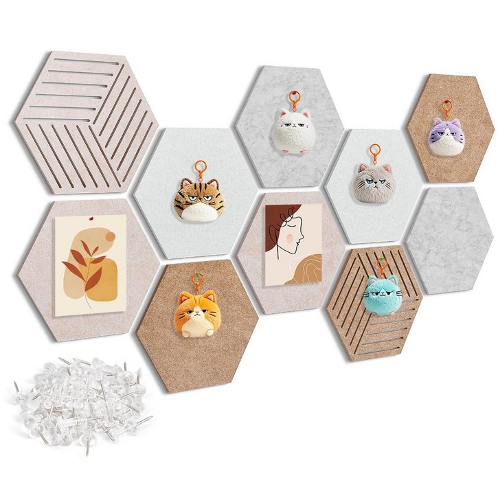 육각형 실내용 펠트 벽 스티커