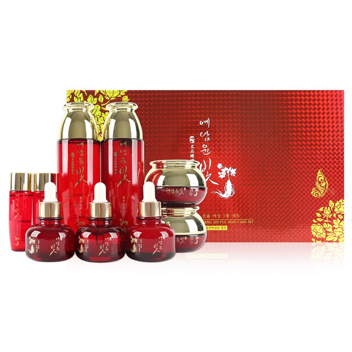 예담윤빛 홍삼 진율 여성 스킨케어 7종 세트, 1세트