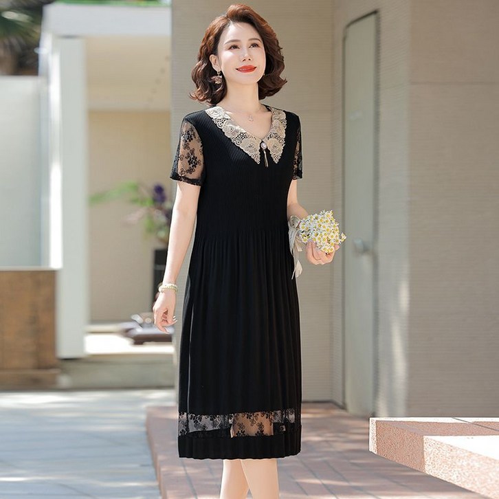 SunburstWonder 여성 여름 레이스 니트 원피스