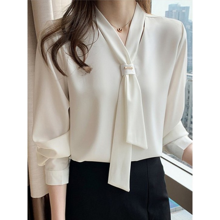 카라 KARRA 77까지클래식타이드블라우스A3F0375