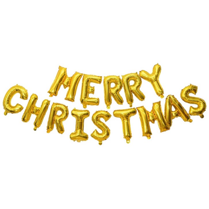 크리스마스 세트 풍선 가랜드 파티장식 소품 혼합풍선 트리 데코 홈파티용품 에브리띵스마일 1077, 골드 은박풍선, 1세트