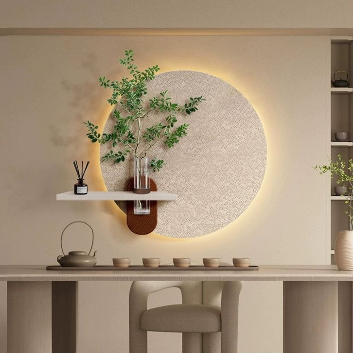 화분액자조명 원형 집들이 액자조명 인테리어 램프 벽걸이