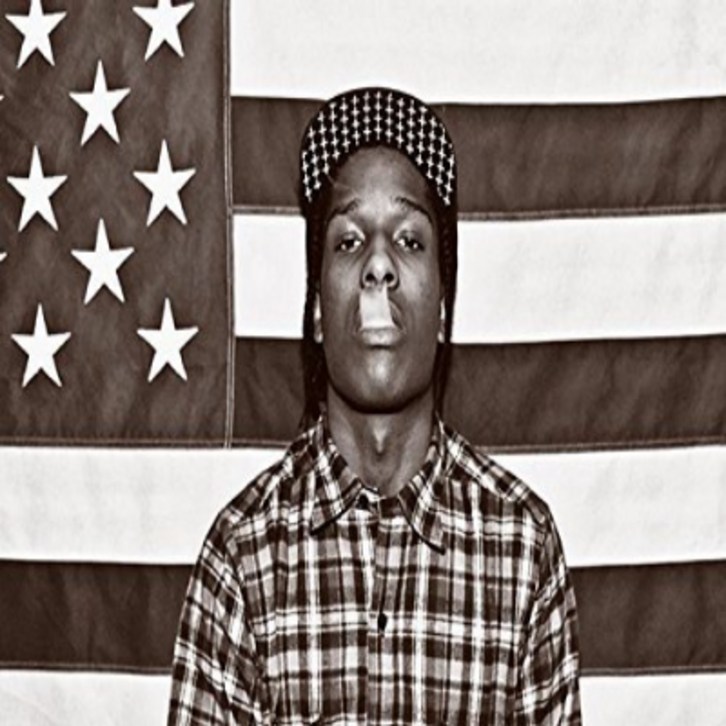 Buyartforless ASAP Mob Rocky with Flag 36x24 Music Art Print Poster Rakim Mayers Smoking Plaid Shirt, 1