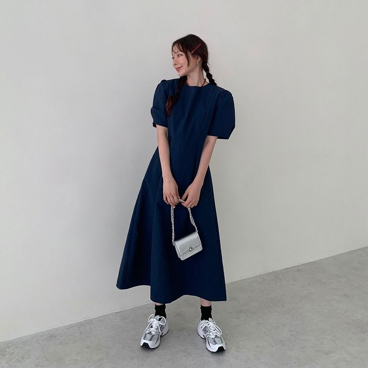 OS 269바스락 롱 A라인 원피스