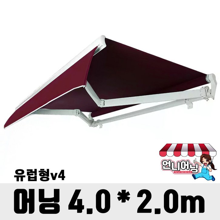 언니어닝 어닝 v4 (유럽형) 접이식 어닝 전동 고정 농막 컨테이너 스카이 테라스, 자주