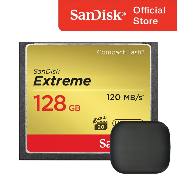 샌디스크 익스트림 CF카드 카메라 메모리 / 메모리 보관 케이스, 128GB