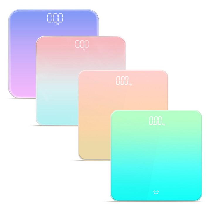 소소 LED 디지털 스마트 체중계 그라데이션  건전지, 단일상품, 민트
