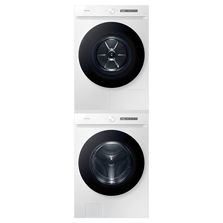 삼성전자 비스포크 그랑데 AI 세탁기 WF24CB8650BW + 건조기 DV17CB6600BW 24kg + 17kg 직렬설치키트 방문설치