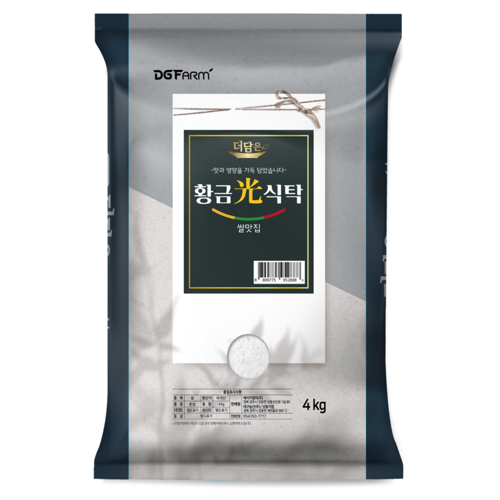 대구농산 2023년 햅쌀 더담은 황금빛식탁 백미, 4kg, 1개 대구농산 2023년 햅쌀 더담은 황금빛식탁 백미, 4kg, 1개