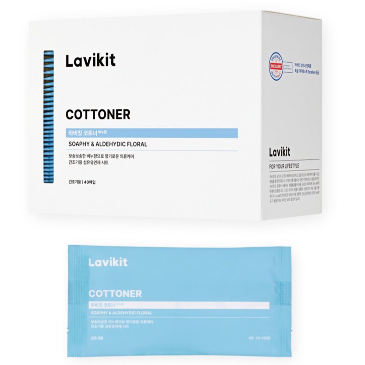 라비킷 코트너 건조기 시트 섬유유연제 비누향 본품, 40개입, 1개