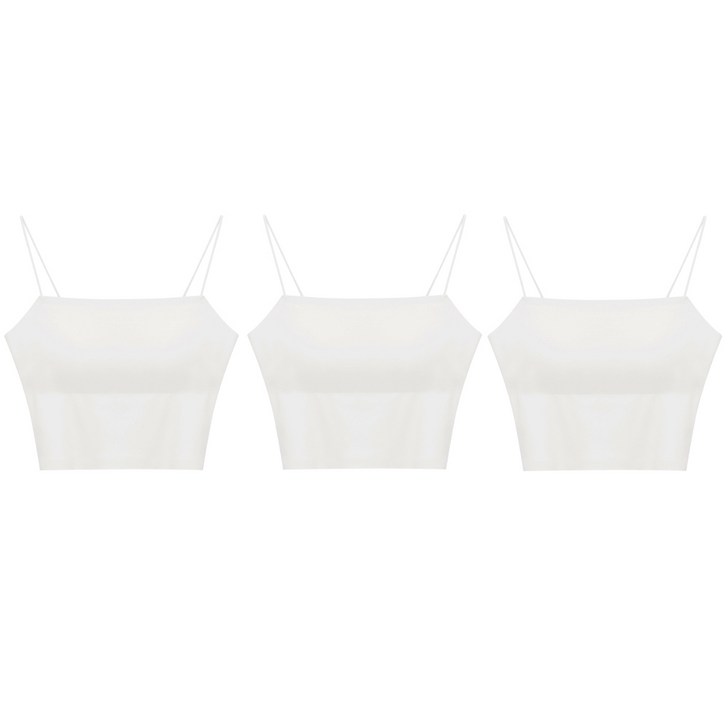 선빈어패럴 슬림한 심리스 끈나시 단색 3장 세트 브라탑