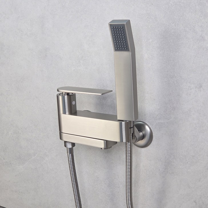 샤워기수전 스텐무광 사각고급 욕조 욕실 화장실 샤워기수전 수도꼭지 2005, 1개