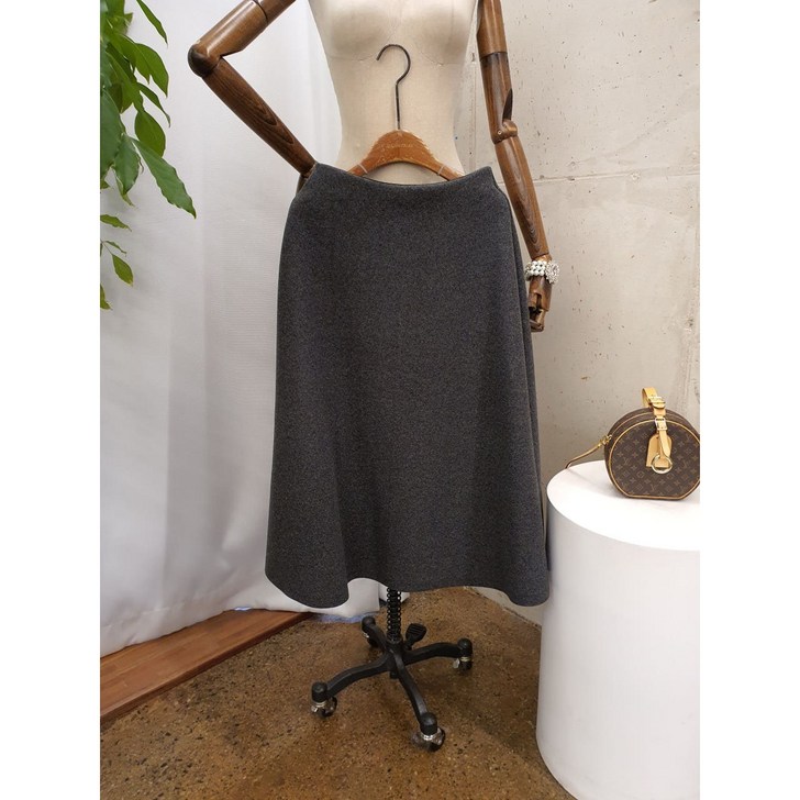 겨울신상 무배 칸나 허리 밴딩 플레어 롱 스커트