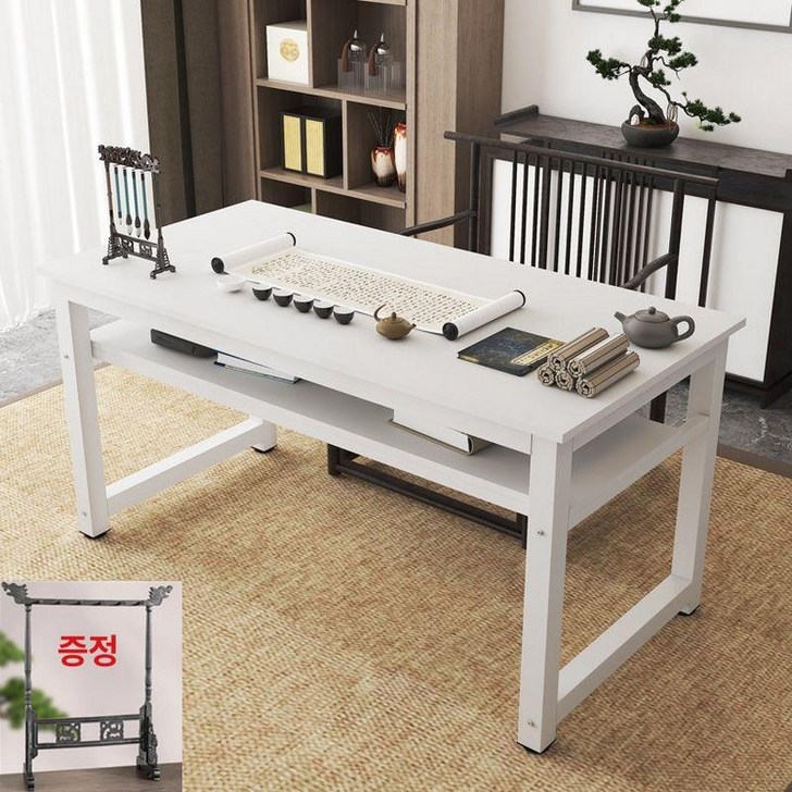 미술작업 서예책상 붓글씨 서랍 2단 서예 공방