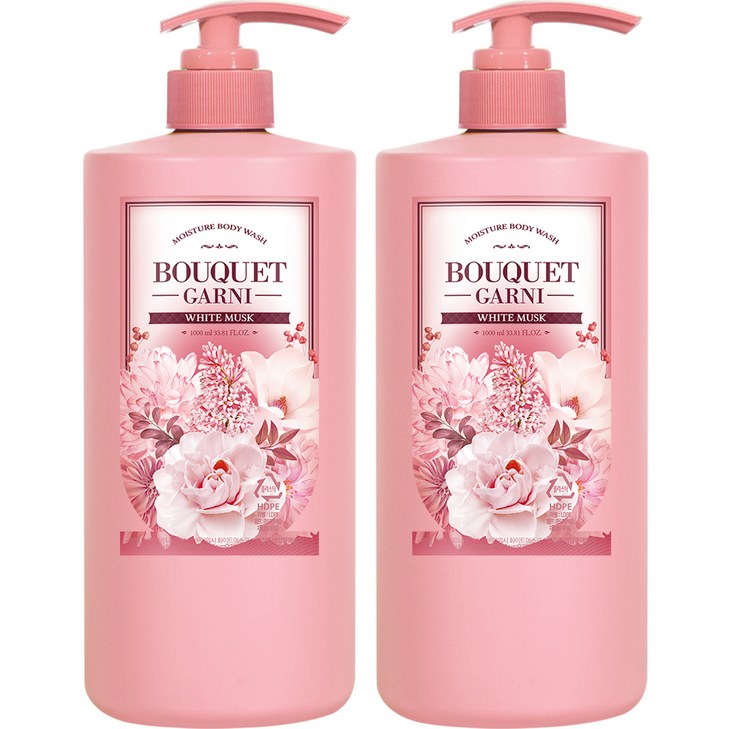 부케가르니 모이스처 바디워시 화이트머스크향, 2개, 1000ml 부케가르니 모이스처 바디워시 화이트머스크향, 2개, 1000ml