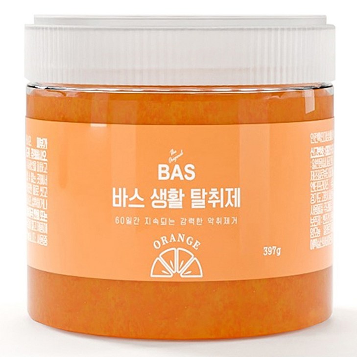 BAS 생활 탈취제 겔 오렌지, 397g, 1개