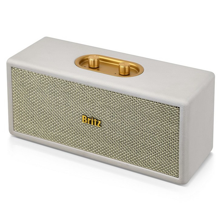 브리츠 엔틱 스테레오 무선 블루투스 스피커, BZTX11, 화이트