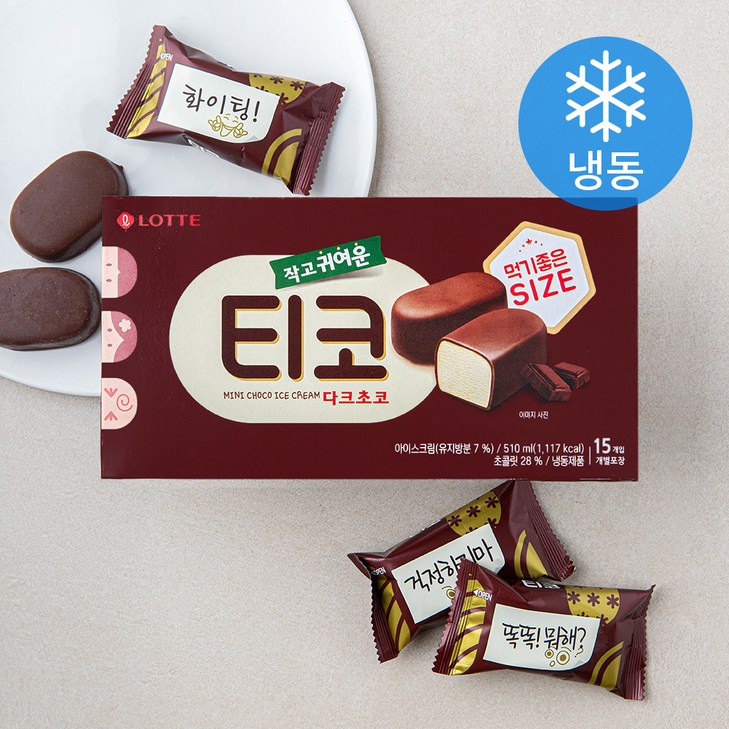 롯데웰푸드 티코 다크초코 아이스크림 냉동, 510ml, 1개