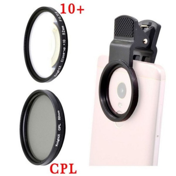 KnightX전문 휴대폰 카메라 매크로 렌즈 CPL 스타 가변 ND 필터 모든 스마트 폰 37mm 49mm 52mm 55mm 58mm 콜스 업 7284986423