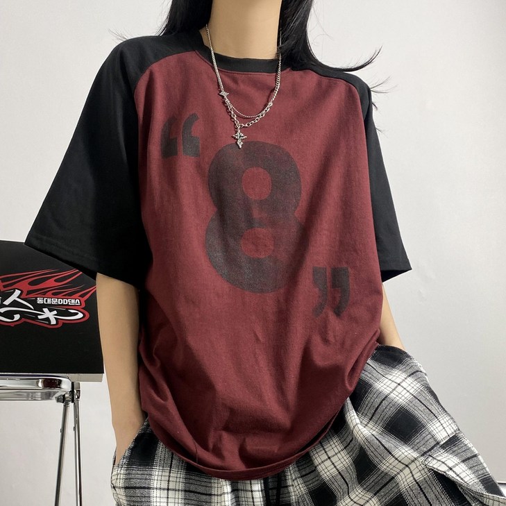 디디댄스 나그랑 8 힙합 반팔 데일리 댄서 방송댄스 무대의상 줌바웨어 에어로빅복 걸스힙합