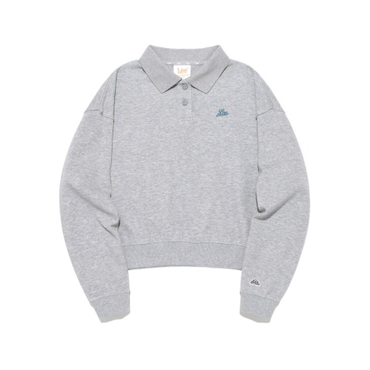 매장정품 리 LEE 우먼 유니온 피케 카라 맨투맨 그레이 LE2503CR61GR 106091