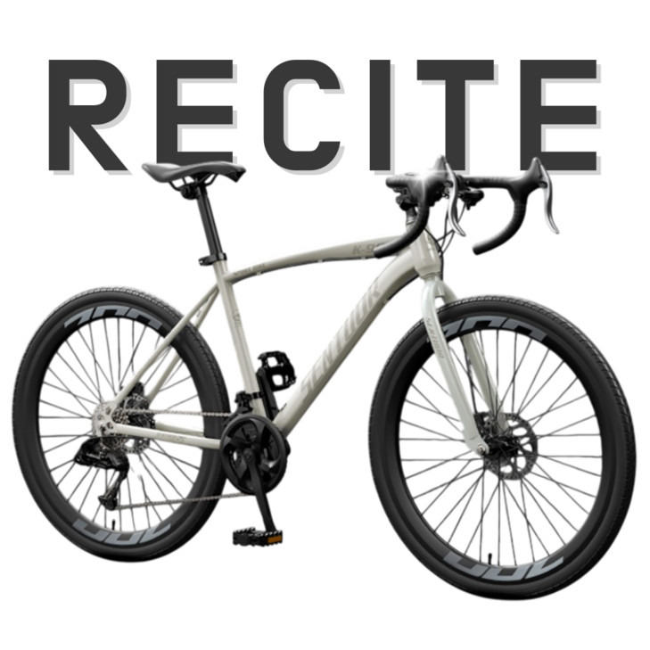 레시테 로드 자전거 입문용 24단 출퇴근용 로드바이크 학생 성인용, 1개, 168cm, 22. 26인치라이트그레이165185cm권장