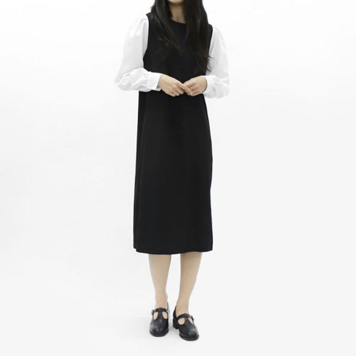 레이어드 셔츠 원피스