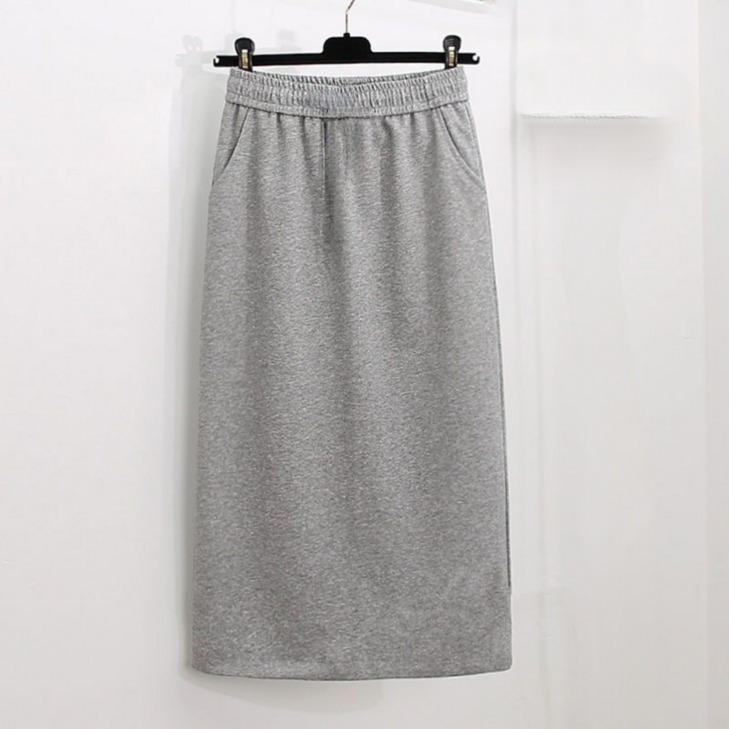 DADADA스타일 여성 데일리 밴딩 스커트 H라인 롱치마 1P