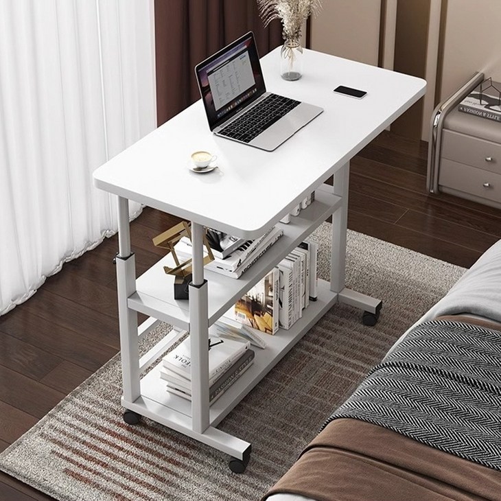 오브민 높이조절 이동식 3단 수납선반 사이드노트북 테이블