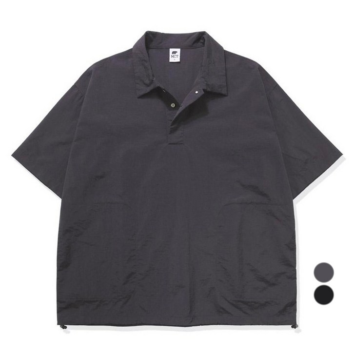 엠씨티 남녀공용 바스락 바람막이 카라 반팔 티셔츠