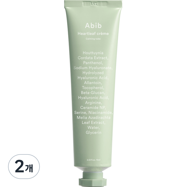 아비브 어성초 크림 카밍 튜브, 75ml, 2개