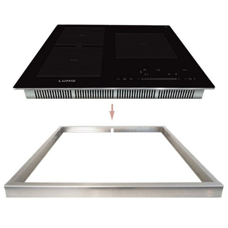 수입 국산 호환 인덕션 프레임 3cm A타입 받침대 띄움장 거치대 판넬 전기레인지 스탠드 외함 하이라이트 케이스 프리스탠딩 루미스 LUMIS 3cm A타입, 프레임 거치대, 3cm 띄움장, 스테인리스, 1개