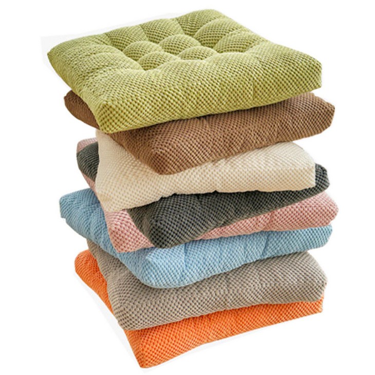 극세사 도톰 푹신 베이직 사각 방석 의자 사무실 방석