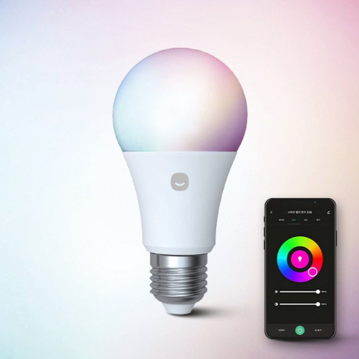 헤이홈 스마트 LED 전구 컬러 Z26 9W, 기타색, 2개