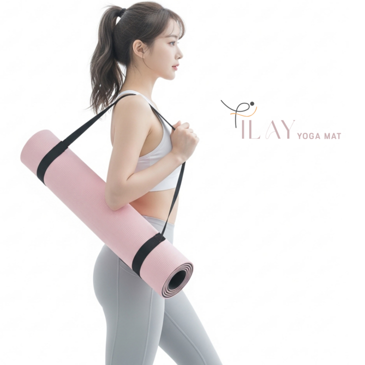 일라이 홈트매트 푹신쿠션 냄새없는 요가매트, 1개, 로즈 핑크